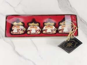 Christopher Radko Nutcracker Crunch Place Card Holder 2 1/4" Resin 2000s x4 Vtg